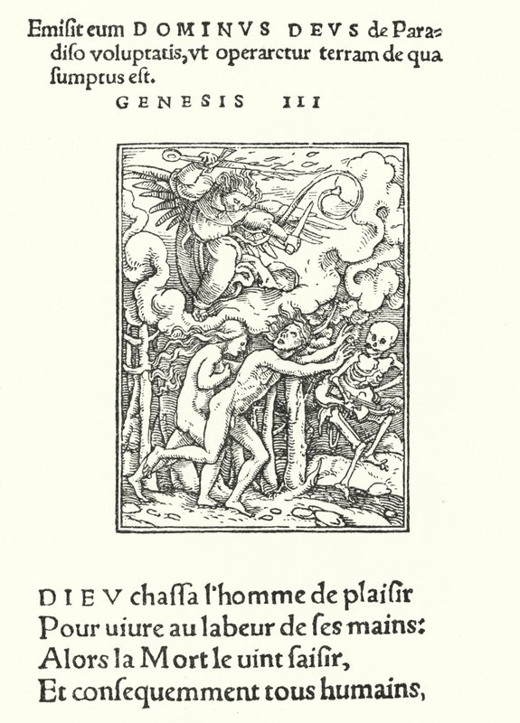 De Verdrijving uit Eden door Hans (after) Holbein the Younger