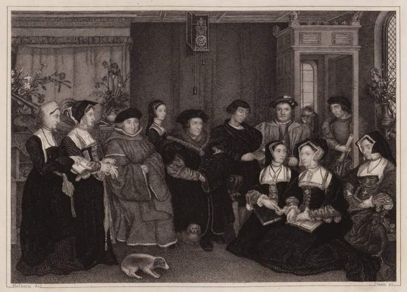 De Familie van Sir Thomas More door Hans (after) Holbein the Younger