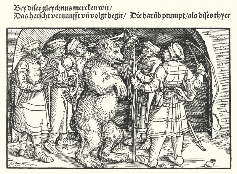 De berenleiders door Hans Burgkmair