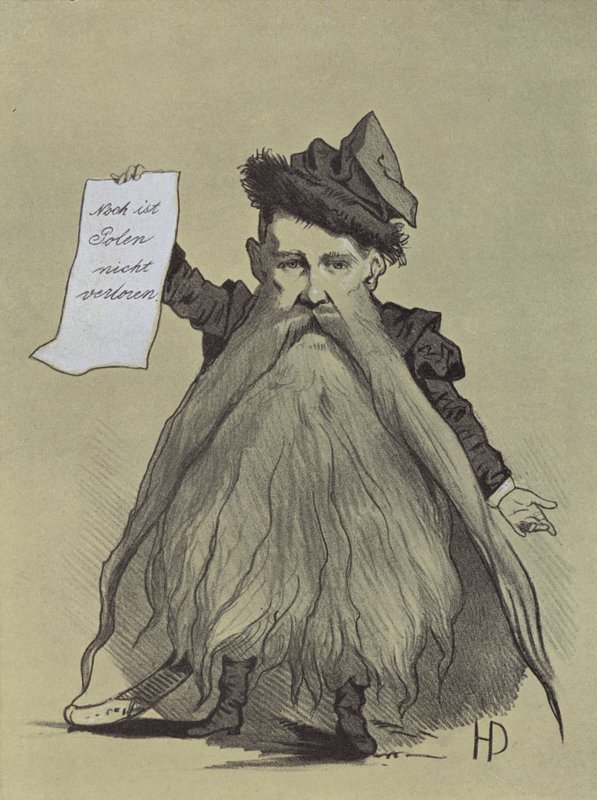Karikatuur van de Poolse patriot Franciszek Smolka door Hans Canon