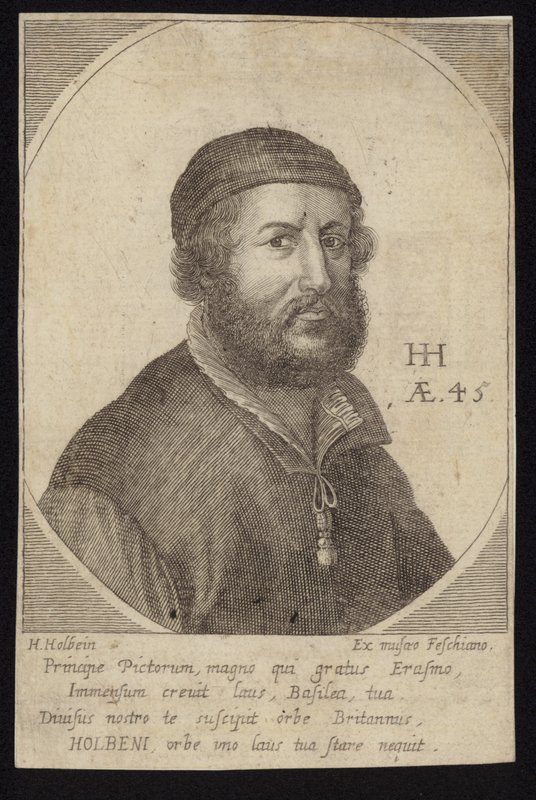 Zelfportret van Hans Holbein door Hans Holbein der Jüngere
