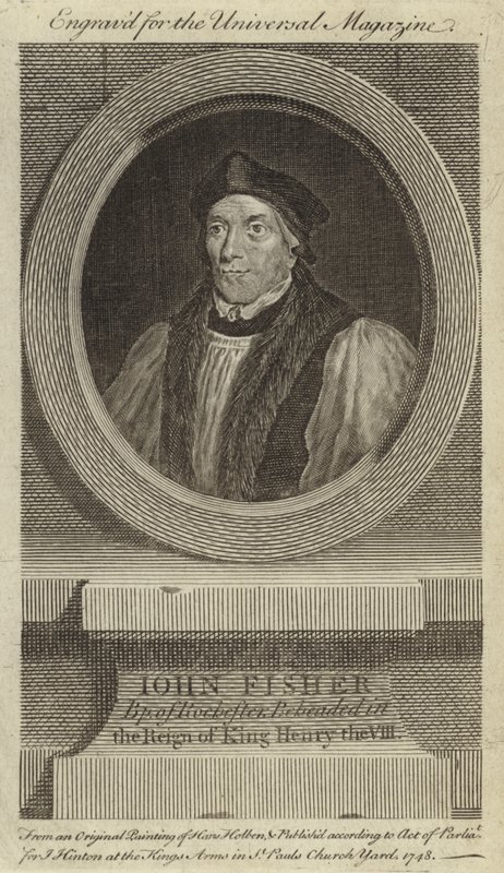 John Fisher, bisschop van Rochester, onthoofd tijdens het bewind van koning Hendrik VIII door Hans Holbein der Jüngere