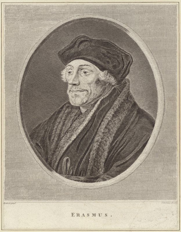 Portret van Desiderius Erasmus door Hans Holbein der Jüngere