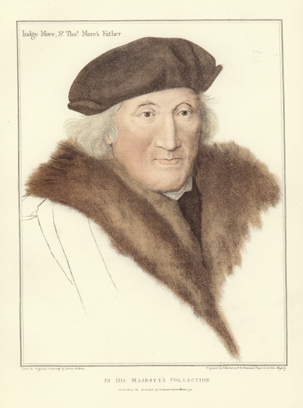Sir John More, vader van Sir Thomas More (aquatint) door Hans Holbein der Jüngere