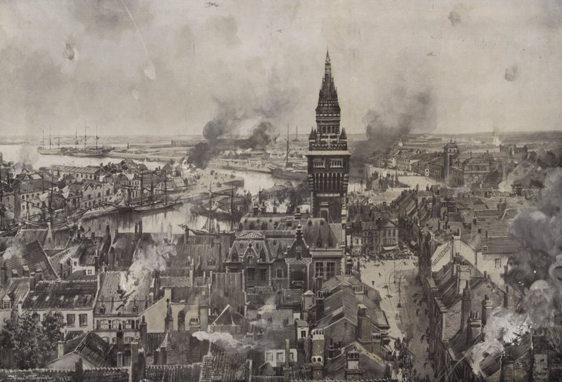 Het bombardement van Duinkerken door Hans W. (after) Schmidt