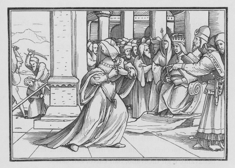 Athalia Dringt de Tempel Binnen en Wordt Gedood door Hans after Holbein the Younger