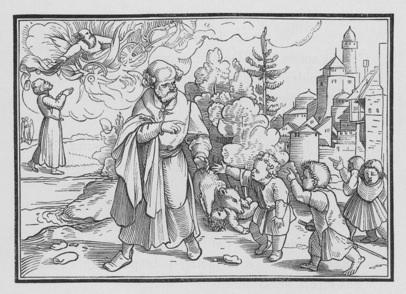 Beren Vernietigen de Kinderen die Elisa Bespotten door Hans after Holbein the Younger