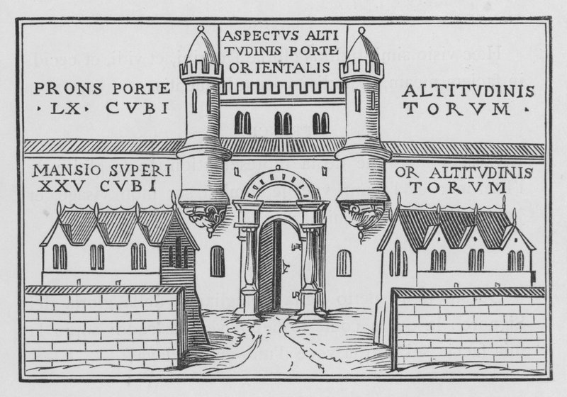 Ezechiëls Visioen van het Model van een Stad door Hans after Holbein the Younger