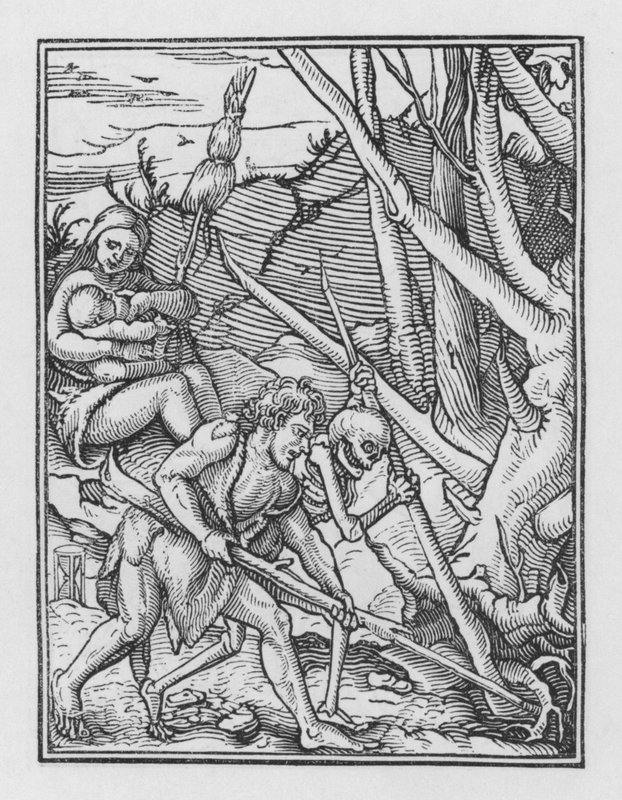 Holbeins Dodendans: De Gevolgen van de Val door Hans after Holbein the Younger