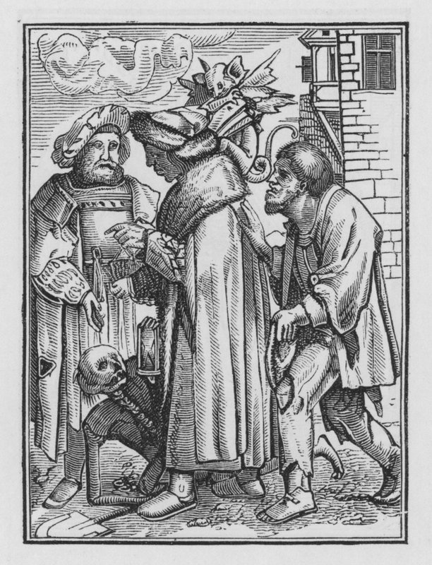 Holbeins Dodendans: De Magistraat door Hans after Holbein the Younger
