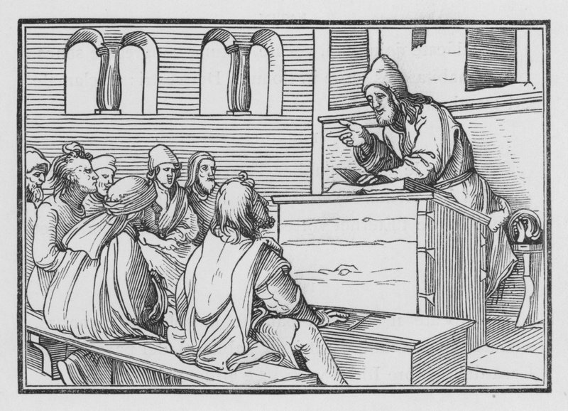 De Profetie van Amos door Hans after Holbein the Younger