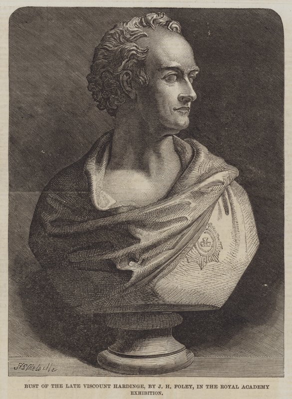 Buste van wijlen burggraaf Hardinge, door J H Foley door Harden Sidney Melville