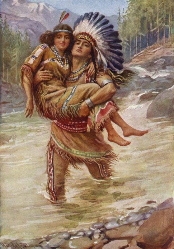 Hiawatha en Minnehaha door Harold Copping