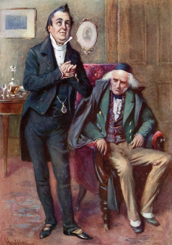 Mr. Pecksniff en Oude Martin Chuzzlewit door Harold Copping