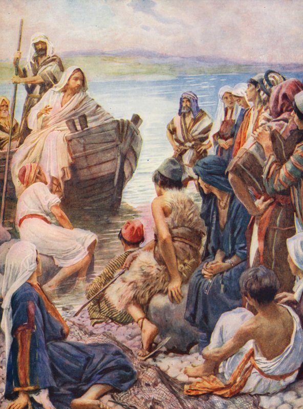 Nieuwe Testament: Aan het Meer door Harold Copping