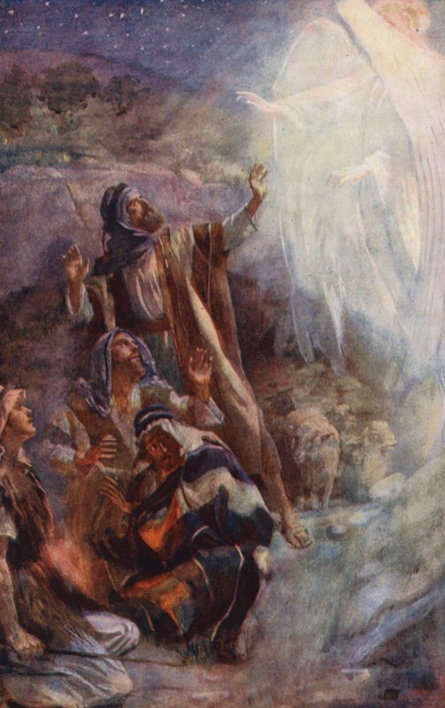Nieuwe Testament: De herders van Bethlehem door Harold Copping