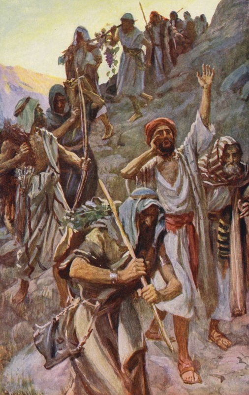 Oude Testament: "Een land vloeiend van melk en honing" door Harold Copping