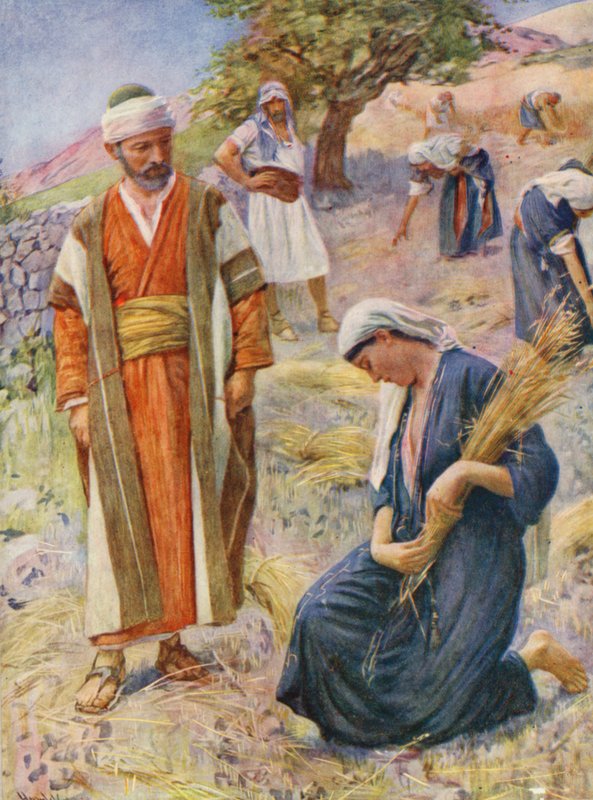 Oude Testament: Ruth verzamelde in het veld door Harold Copping