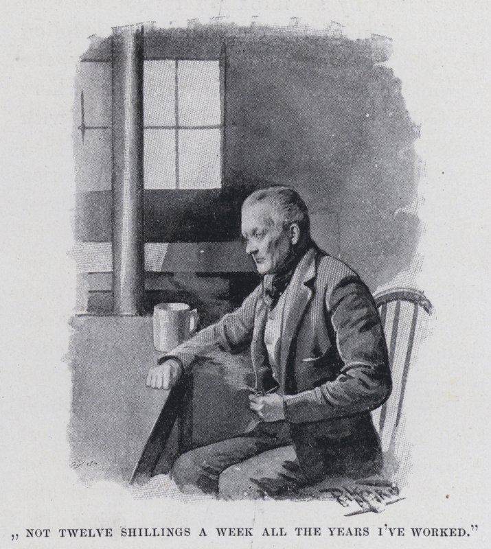 "Niet twaalf shilling per week al de jaren dat ik heb gewerkt" door Harold Hume Piffard