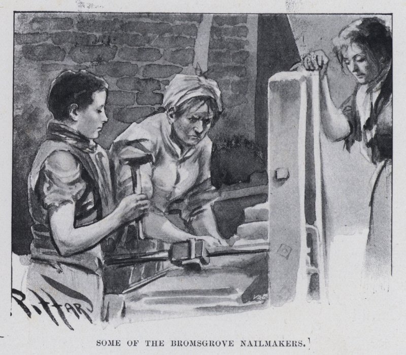Enkele van de Bromsgrove nagelmakers door Harold Hume Piffard