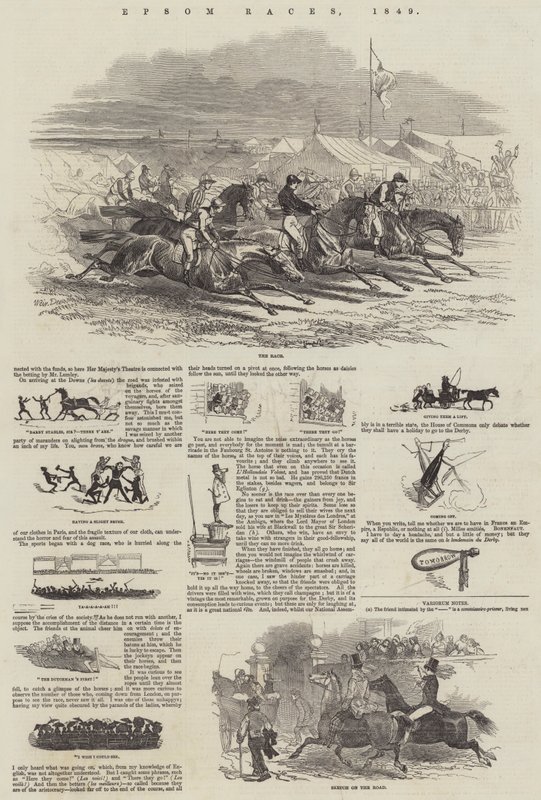 Epsom Races, 1849 door Harrison William Weir