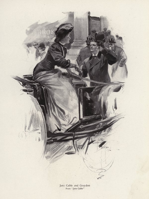 Personages Jane Cable en Graydon uit de roman Jane Cable, door George Barr McCutcheon door Harrison Fisher