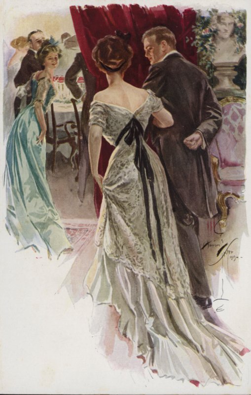 Illustratie voor When a Man Marries door Mary Roberts Rinehart door Harrison Fisher