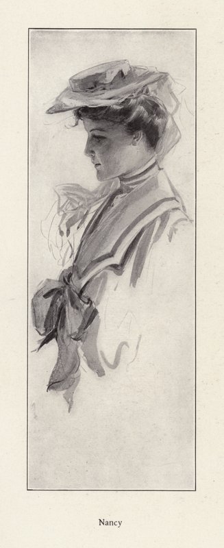 Portret van een vrouw genaamd Nancy door Harrison Fisher