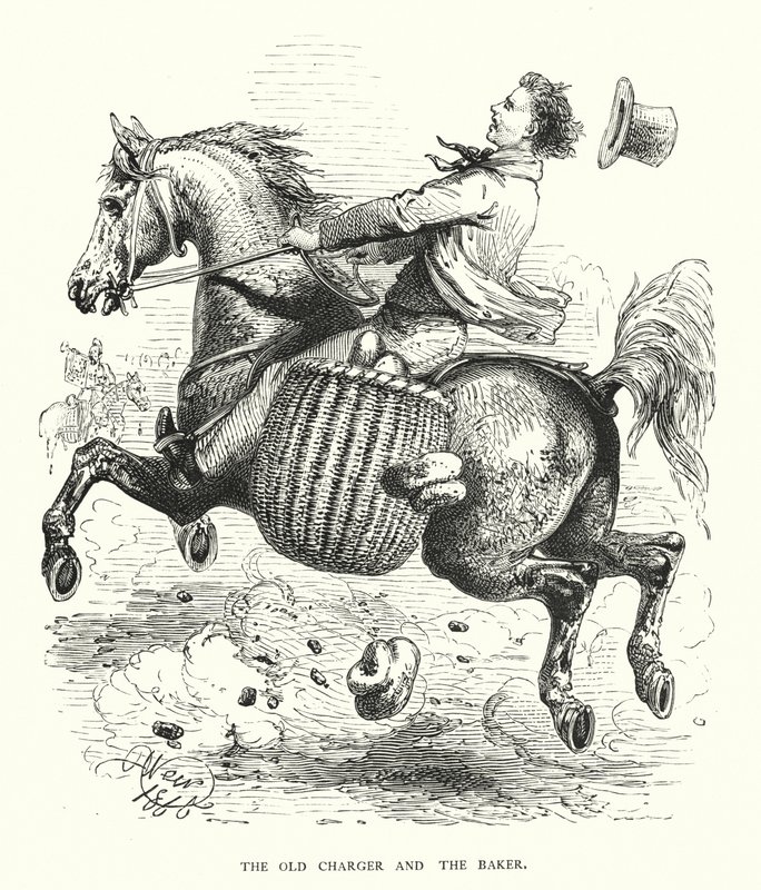 Het oude paard en de bakker door Harrison William Weir
