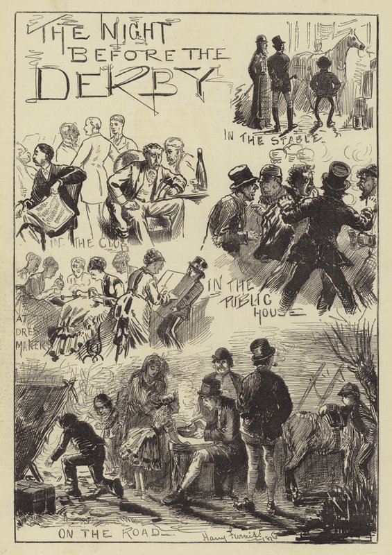 De Nacht voor de Derby door Harry Furniss