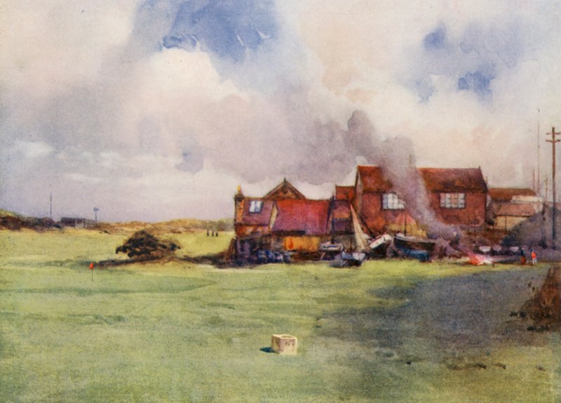 Golfbanen: Bembridge, een lus van de "kattenwieg" door Harry (1878 1950) Rountree