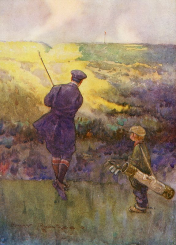 Golfbanen: Deal, spelen in de "Sandy Parlour" door Harry (1878 1950) Rountree