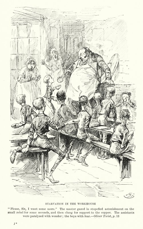 Illustratie voor Oliver Twist door Charles Dickens door Harry (after) Furniss