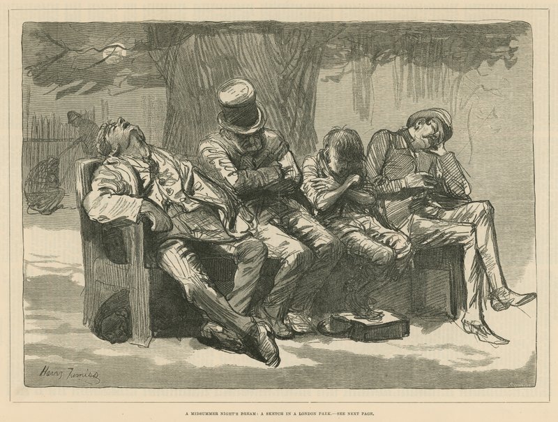 Een Midzomernachtsdroom: Een schets in een Londens park door Harry Furniss