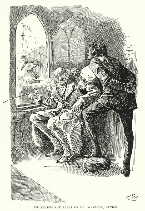 Illustratie voor Great Expectations door Charles Dickens door Harry Furniss
