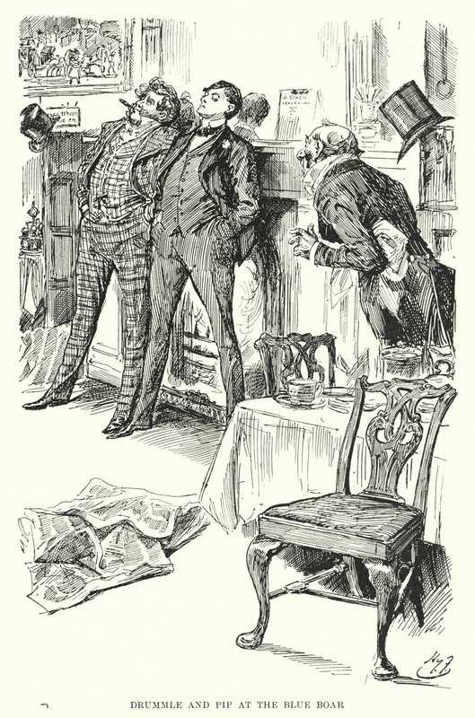 Illustratie voor Great Expectations door Charles Dickens door Harry Furniss