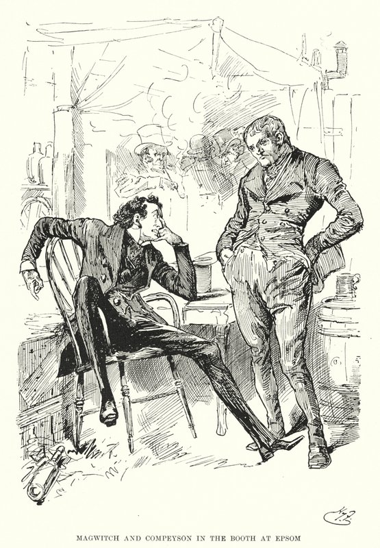 Illustratie voor Great Expectations door Charles Dickens door Harry Furniss