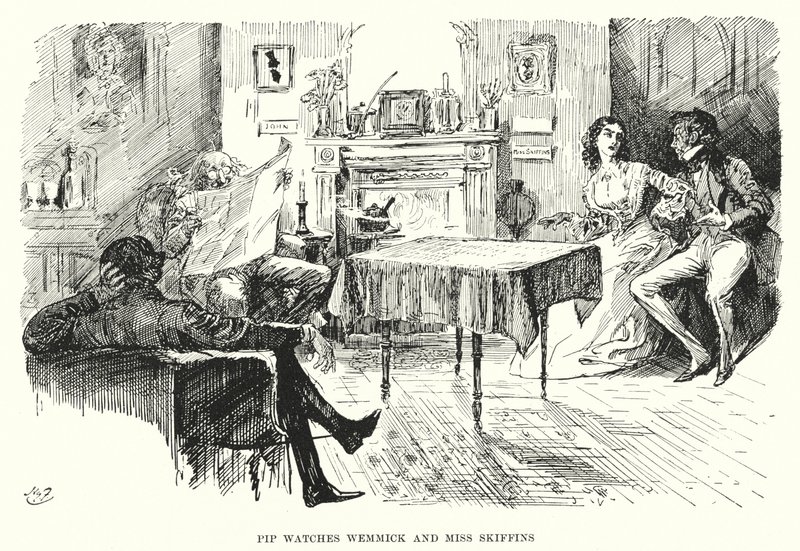 Illustratie voor Great Expectations van Charles Dickens door Harry Furniss