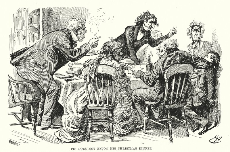 Illustratie voor Great Expectations van Charles Dickens door Harry Furniss