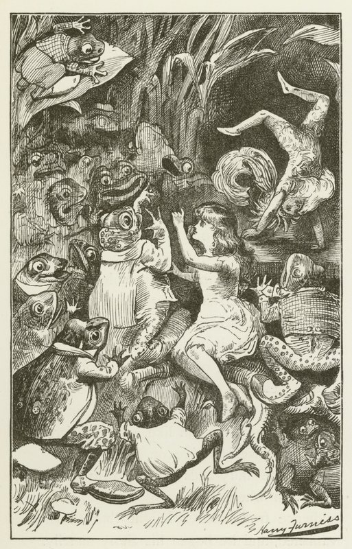 Illustratie voor Sylvie en Bruno door Lewis Carroll door Harry Furniss