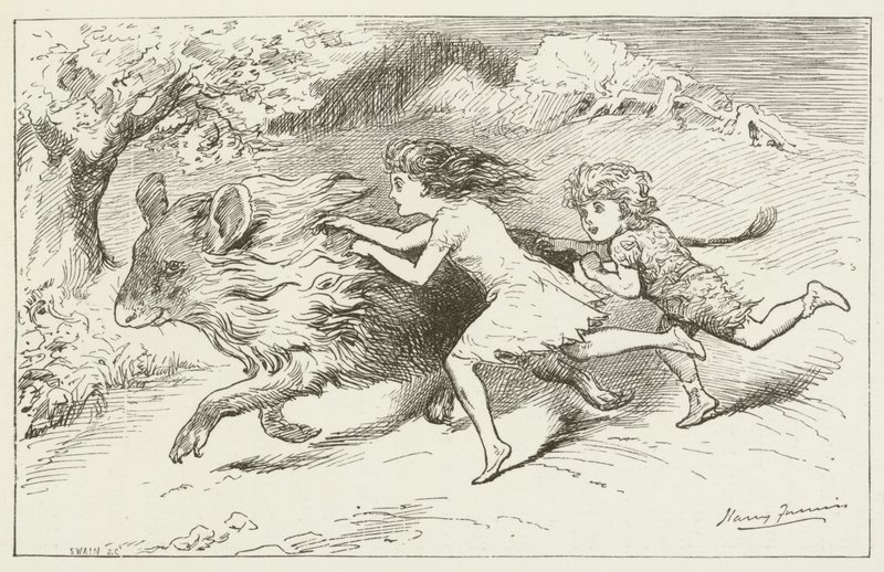 Illustratie voor Sylvie en Bruno door Lewis Carroll door Harry Furniss