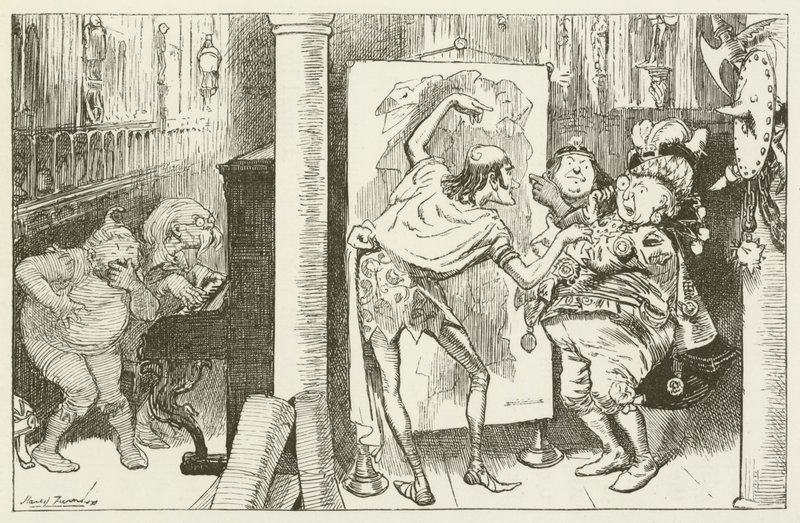 Illustratie voor Sylvie en Bruno door Lewis Carroll door Harry Furniss