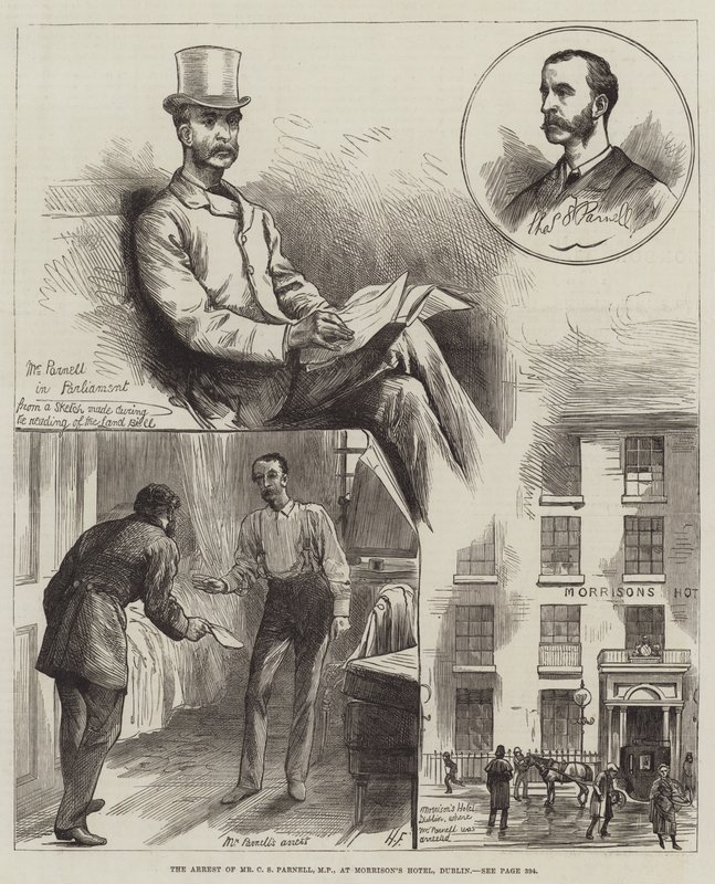 De arrestatie van Mr C S Parnell, MP, in Morrison