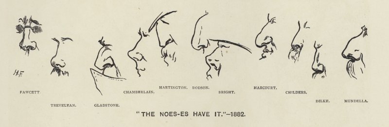 De Noes-es (d.w.z. neuzen van politici) hebben het - 1883 door Harry Furniss