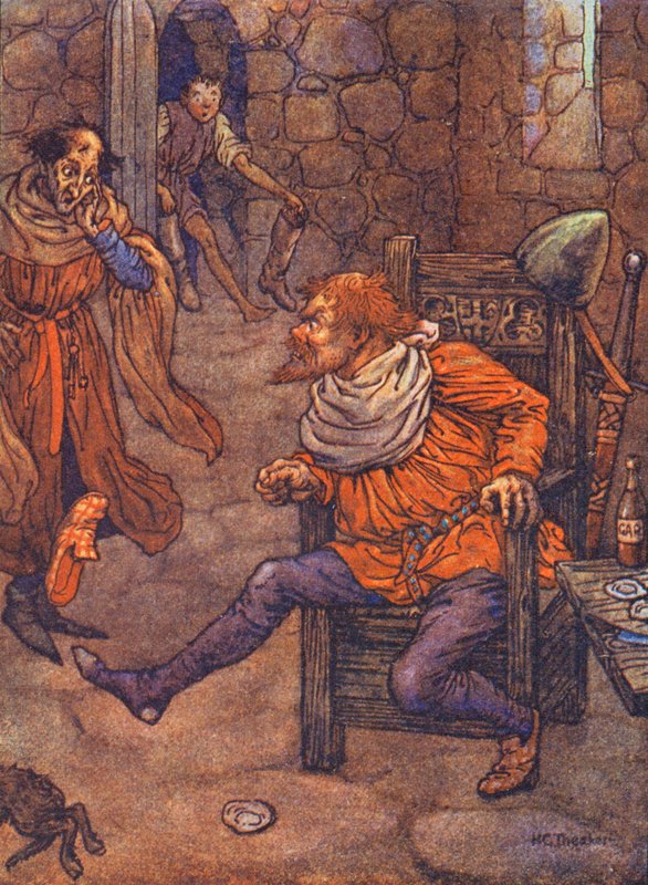 Grijze dolfijn, een legende over Sheppey (kleurenlitho) door Harry George Theaker