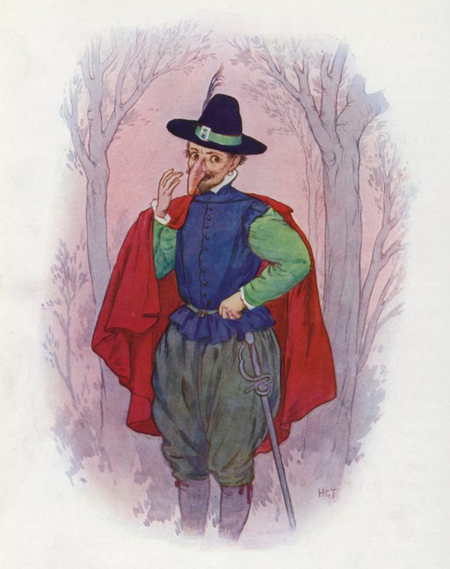 Illustratie voor Don Quichot (kleurenlitho) door Harry George Theaker