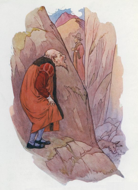 Illustratie voor Don Quichot (kleurenlitho) door Harry George Theaker