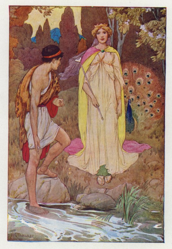 Jason en Juno (kleurenlitho) door Harry George Theaker
