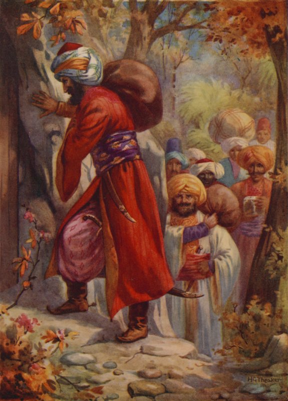 "Open Sesame!" (kleurenlitho) door Harry George Theaker