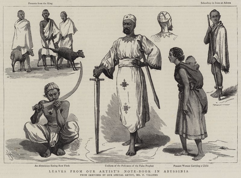 Bladeren uit het Notitieboek van onze Kunstenaar in Abessinië door Harry Hamilton Johnston